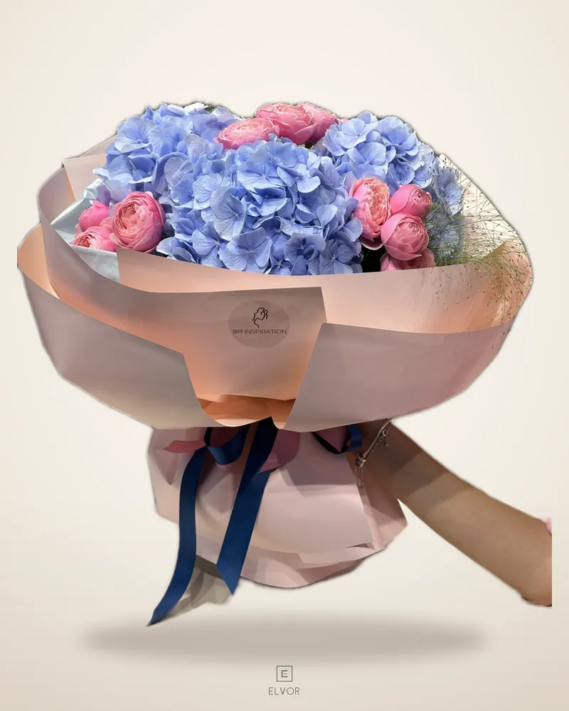 Blue hydrangea