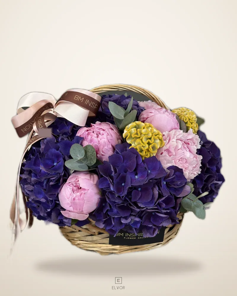 Coș Hydrangea&Peony